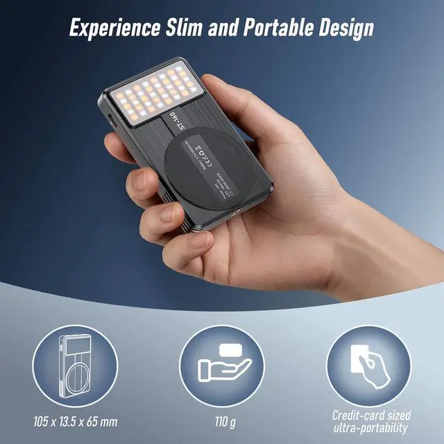Alt view image 4 of 7 - Magnet Phone Light, 160 LED Dual Side Selfie Light Compatible with iPhone Magsafe, 3 Lighting Adjustment Modes, Selfie Lights for iPhone/iPad/Camera/Photography/TikTok/Vlog/Video/Zoom Calls