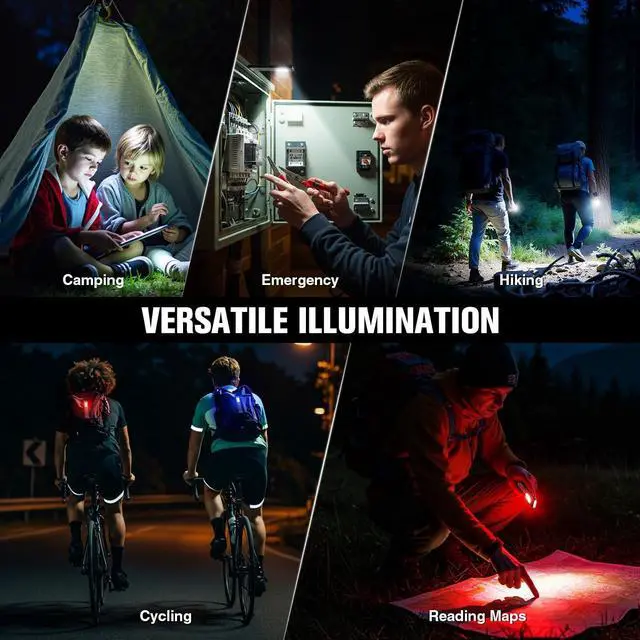 Alt view image 7 of 7 - Rechargeable Flashlights High Lumens 4Pack, Magnetic EDC Flashlight with Clip, 8 Modes Powerful Pocket LED Flashlight, Waterproof Portable Flat Flashlights for Home Camping Emergency
