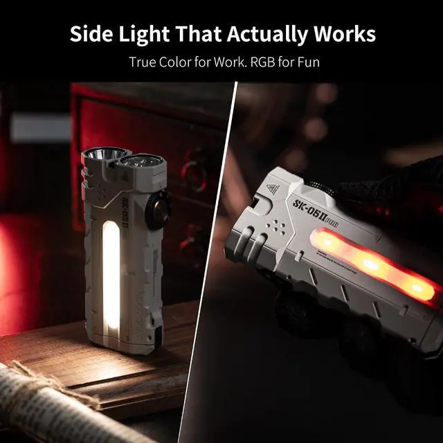 Alt view image 3 of 7 - SK05 Pro 2 5000 Lumens LED Flashlight with 8000mAh Battery