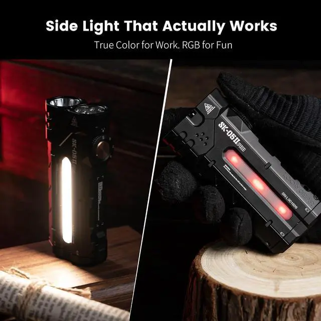 Alt view image 3 of 7 - SK05 Pro 2 High Lumens EDC Flashlight with 5000LM & 410M