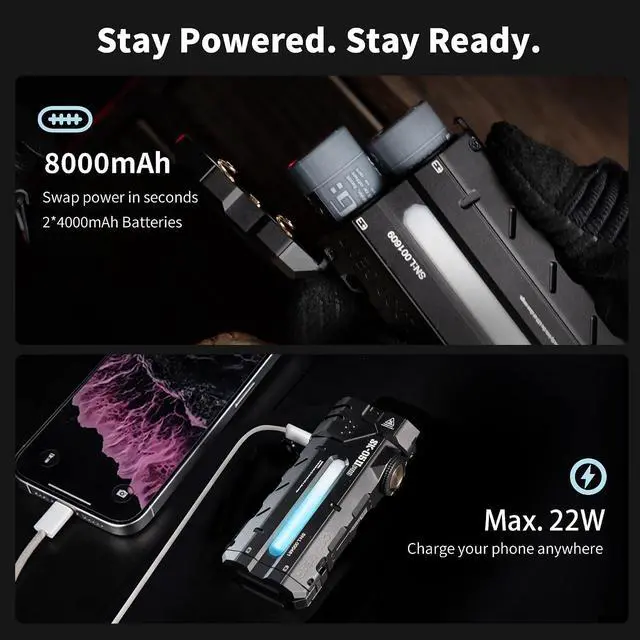 Alt view image 4 of 7 - SK05 Pro 2 High Lumens EDC Flashlight with 5000LM & 410M