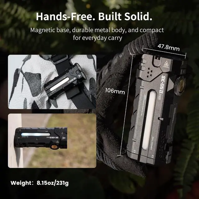 Alt view image 5 of 7 - SK05 Pro 2 High Lumens EDC Flashlight with 5000LM & 410M