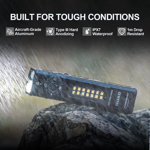 Alt view image 5 of 7 - Quad 2000 Lumen Flashlight, 4-in-1 Flat Design