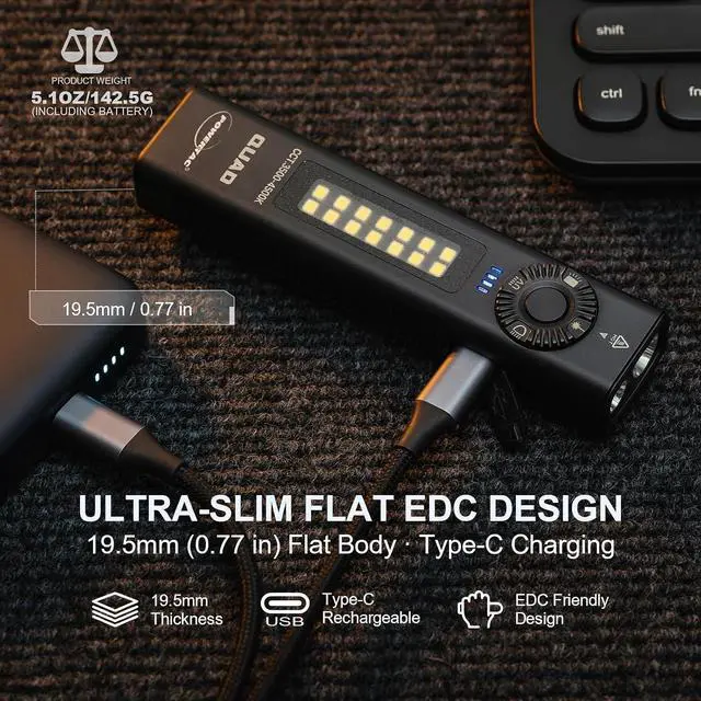 Alt view image 3 of 7 - Quad 2000 Lumen Flashlight, 4-in-1 Flat Design
