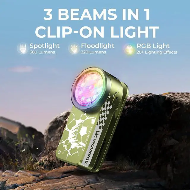 Alt view image 3 of 6 - EDC Flashlight Rechargeable Clip-on Light
