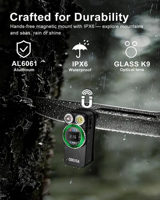 Alt view image 7 of 7 - TorchEye R EDC Flashlight Clip-on Light, 650 Lumens Rechargeable Mini Pocket Flashlight with Smart Display, IPX6 Waterproof & Magnetic for Camping, Cycling, Running, Signaling