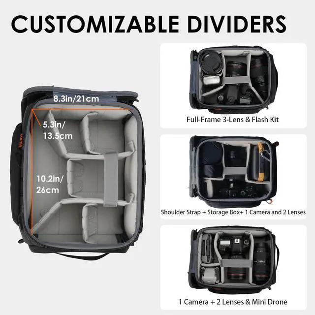 Alt view image 2 of 7 - Protective Camera Insert Bag Quick Access DSLR Inner Case Organizer