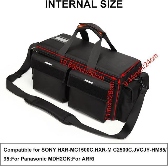Alt view image 3 of 7 - Large Camera Bag, Pressure proof &Waterproof DSLR SLR Mirrorless Gadget bag,Cine Cube Bag for Camera Gear, Photographer, Videographer VideomakersFor FS7/FS6(XL)