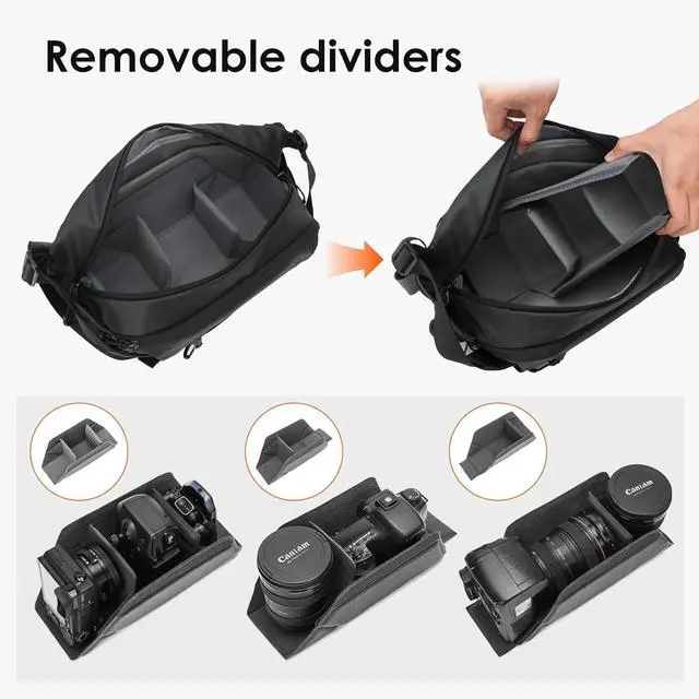 Alt view image 5 of 7 - Urban Camera Shoulder Sling Bag Compact 5.5L XProber
