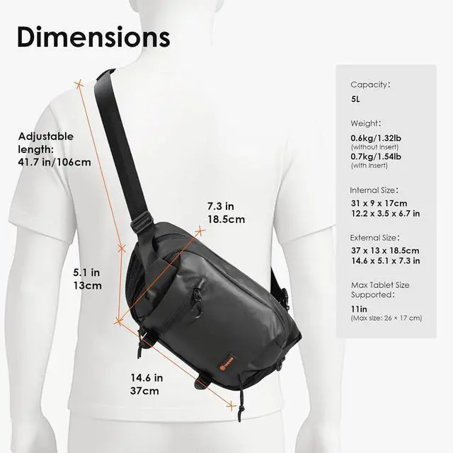 Alt view image 7 of 7 - Urban Camera Shoulder Sling Bag Compact 5.5L XProber