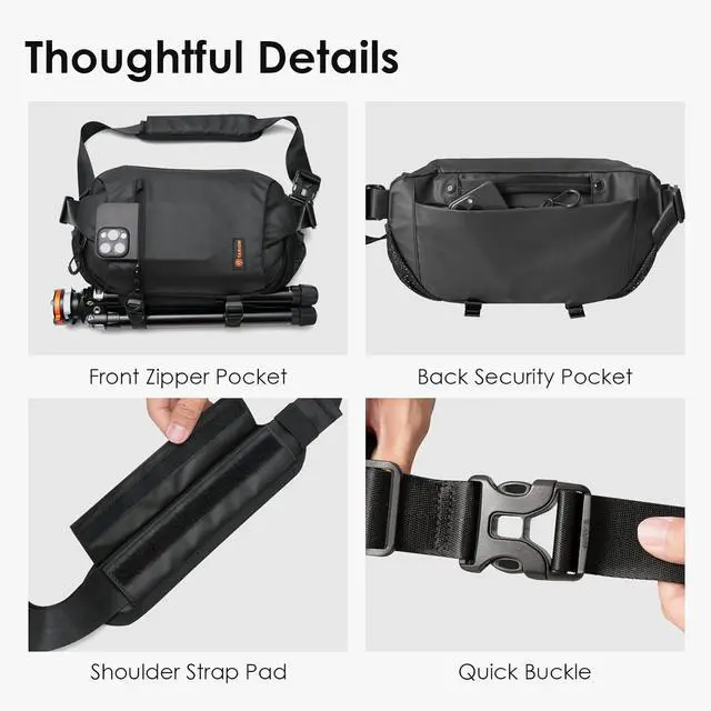 Alt view image 6 of 7 - Urban Camera Shoulder Sling Bag Compact 5.5L XProber