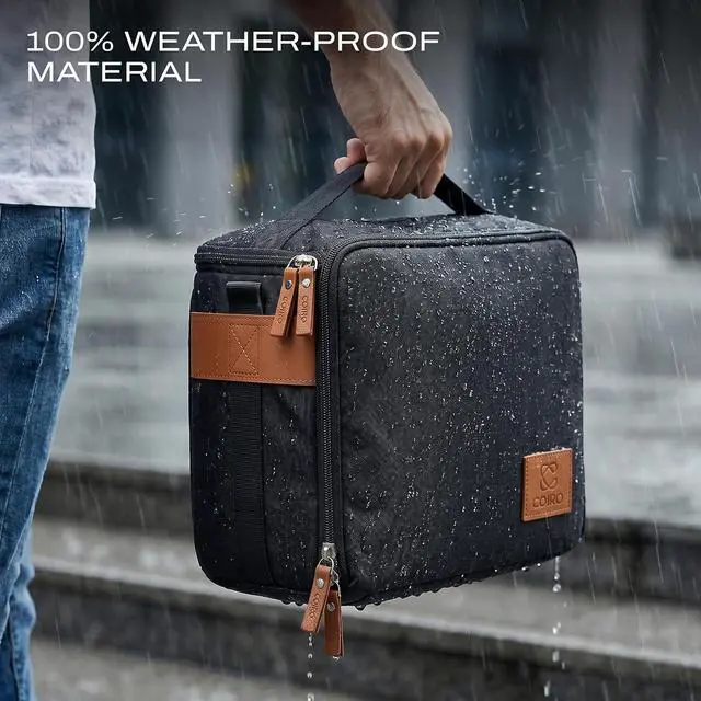 Alt view image 2 of 7 - Camera Bag for Digital DSLR SLR, Protection, Waterproof Mirrorless Small Camera Bag, Camera Lens Case, Travel Organizer Camera Insert for Backpack, Black Color