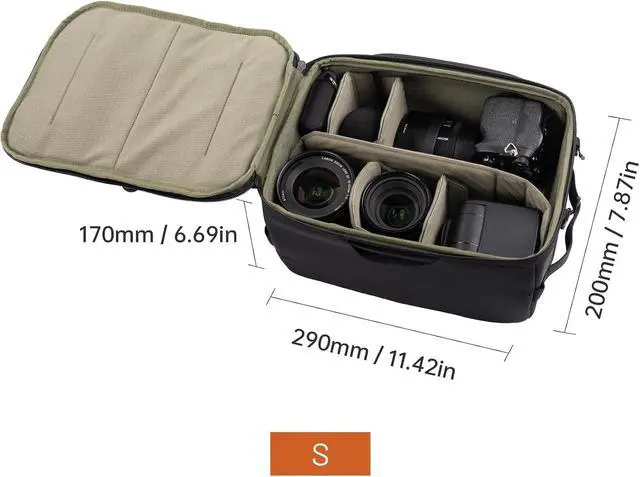 Alt view image 2 of 7 - Small Camera Insert Protection Bag Camera Soft Padded Bag Handbag