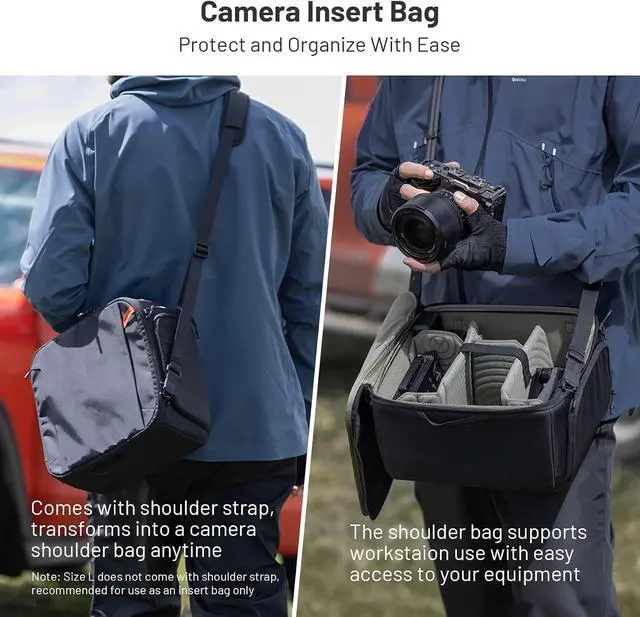 Alt view image 4 of 7 - Small Camera Insert Protection Bag Camera Soft Padded Bag Handbag