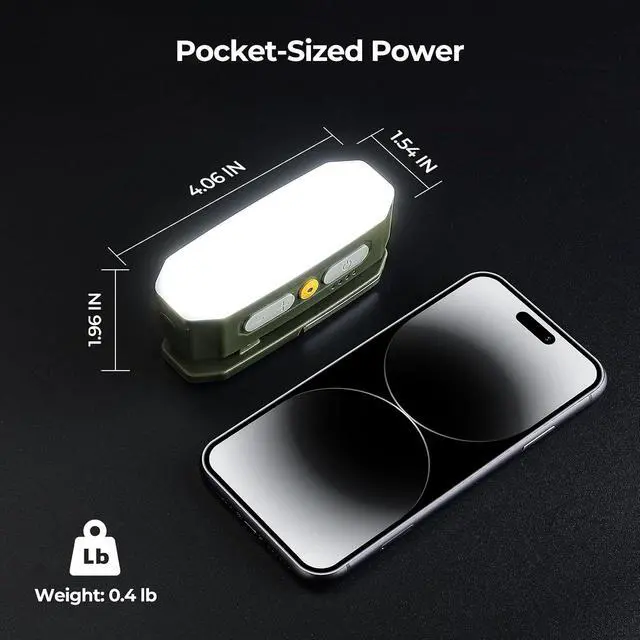 Alt view image 2 of 7 - Camping Light AL01, Movable Area Rechargeable Lantern Tent, Green