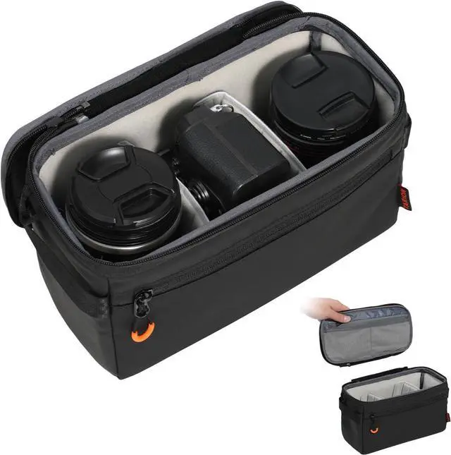 Main image of Padded Camera Insert Bag Protective Framed DSLR Inner Case Organizer