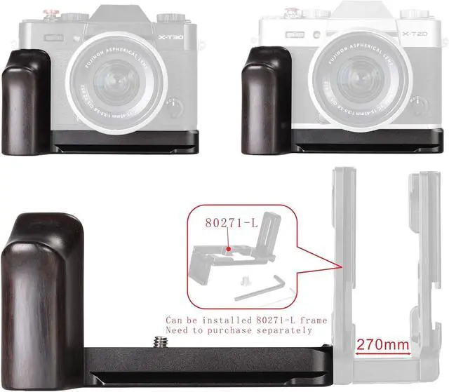 Alt view image 3 of 7 - WR-XT30-B Handgrip for Fujifilm X-T30 III/X-T30 II/X-T30/X-T20
