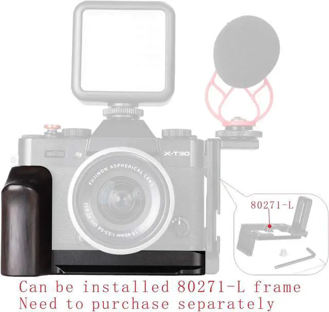 Alt view image 4 of 7 - WR-XT30-B Handgrip for Fujifilm X-T30 III/X-T30 II/X-T30/X-T20