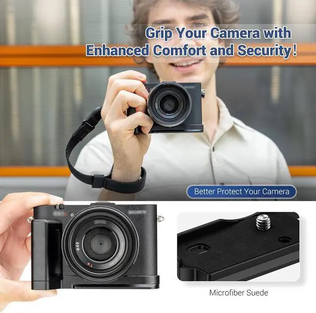 Alt view image 2 of 7 - Deluxe Metal RX1R III Handgrip L Bracket Handle for Sony RX1RIII Hand Grip