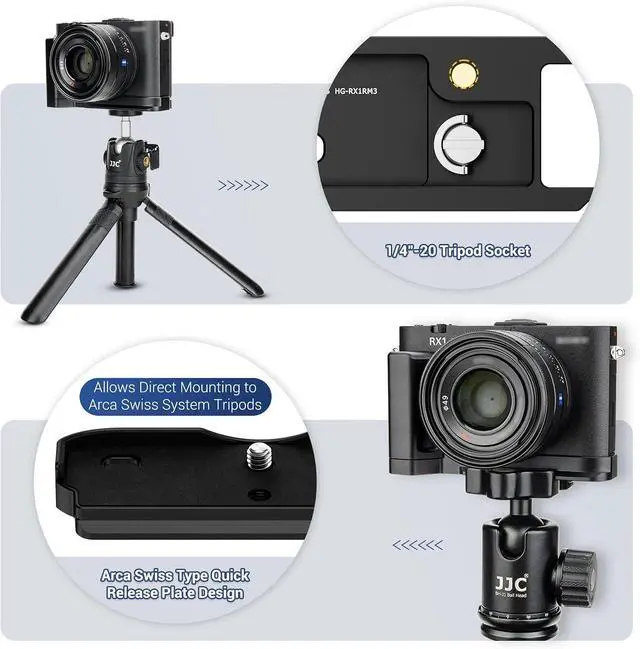 Alt view image 4 of 7 - Deluxe Metal RX1R III Handgrip L Bracket Handle for Sony RX1RIII Hand Grip