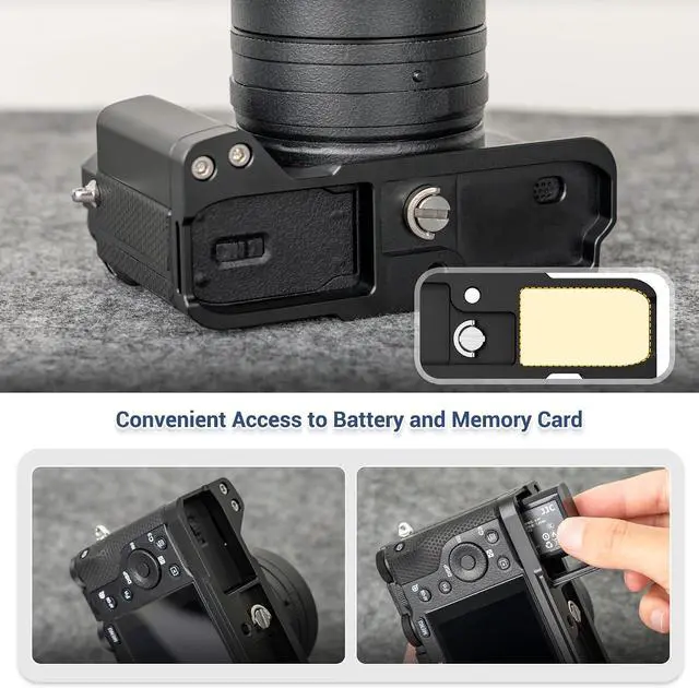 Alt view image 3 of 7 - Deluxe Metal RX1R III Handgrip L Bracket Handle for Sony RX1RIII Hand Grip