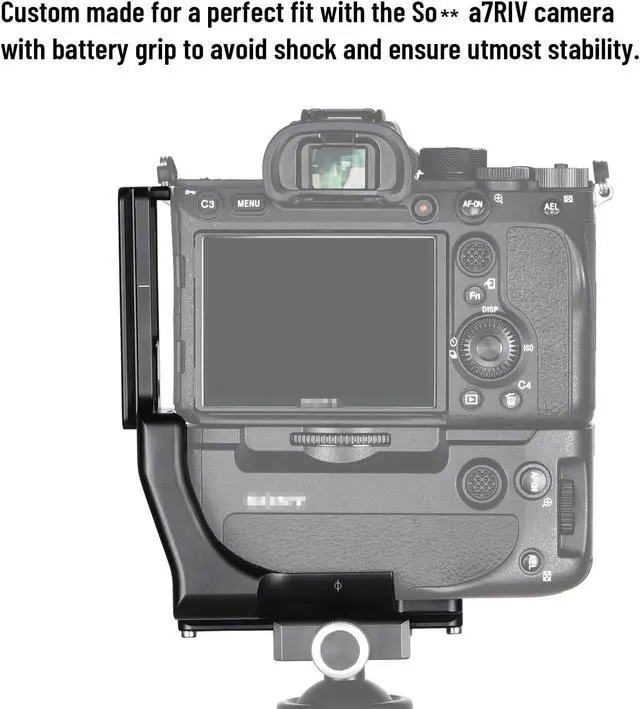 Alt view image 2 of 7 - SUNWAY L-Bracket for Sony a7r V/a1/a7s3/a9 ii/a7r iv with Battery Grip VG-C4EM Arca Swiss PlatePSL-a7RIVG