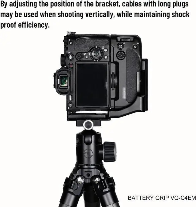 Alt view image 4 of 7 - SUNWAY L-Bracket for Sony a7r V/a1/a7s3/a9 ii/a7r iv with Battery Grip VG-C4EM Arca Swiss PlatePSL-a7RIVG