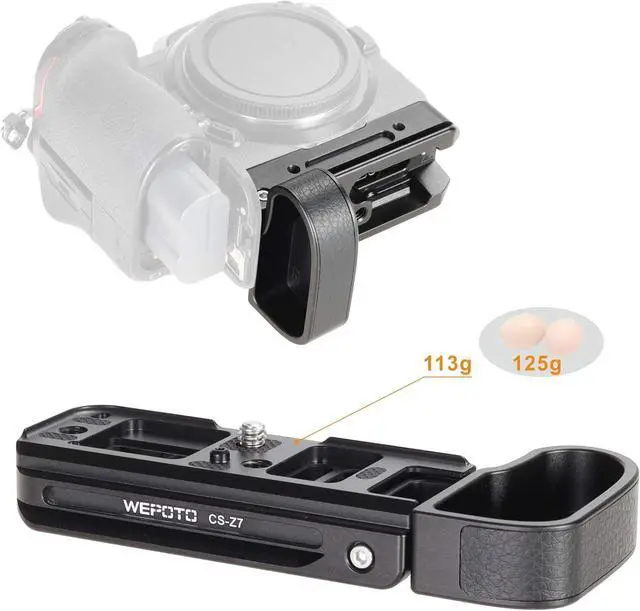 Alt view image 4 of 7 - CS-Z7 Hand Grip Quick Release Plate L Bracket QR Plate Compatible with Nikon Z5 Z6 Z7 Z6II Z7II Camera -80219-Z7