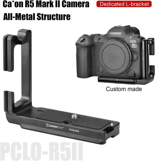 Alt view image 2 of 7 - SUNWAY PCLO-R5II L-Bracket for Eos R5II Arca Swiss Quick Release Plate for Tripod and Robin RSC2/3/4Compatible with Canon R5 II