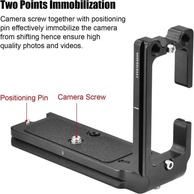 Alt view image 3 of 7 - SUNWAY PCLO-R5II L-Bracket for Eos R5II Arca Swiss Quick Release Plate for Tripod and Robin RSC2/3/4Compatible with Canon R5 II
