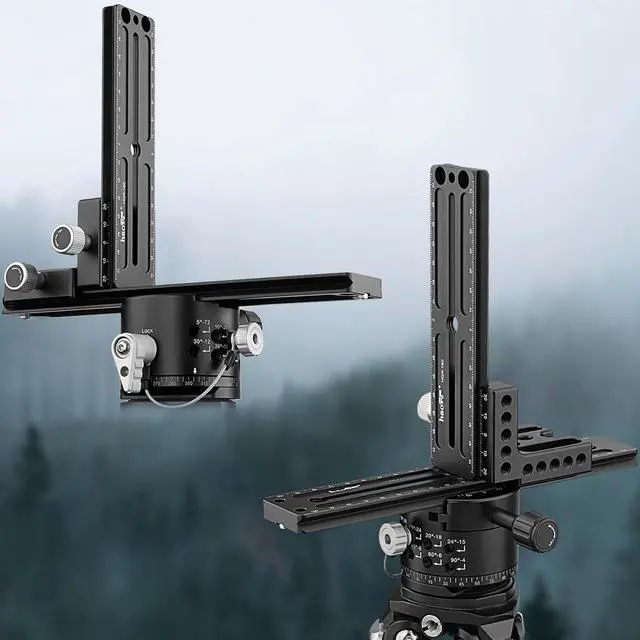 Alt view image 3 of 7 - CP-RA90 Right Angle Clamp 90 Degree Double Quick Release L Clamp with 1/4 Screw Thread for Arca Swiss RRS Benro Rail Plate Nodal Slide