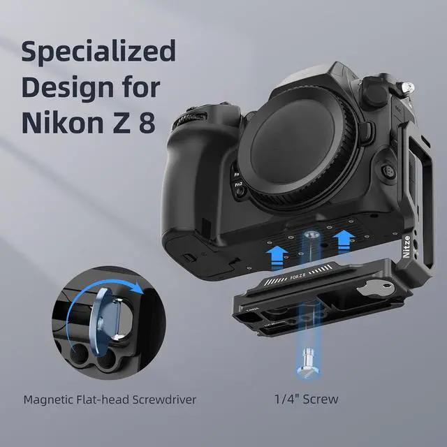 Alt view image 5 of 7 - Z8 L Bracket for Nikon Z 8 Camera - T-N02A