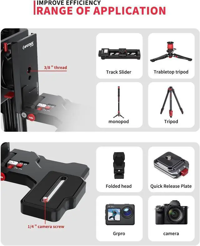 Alt view image 4 of 7 - LP-02 Camera L Bracket L Shape Quick Release Plate