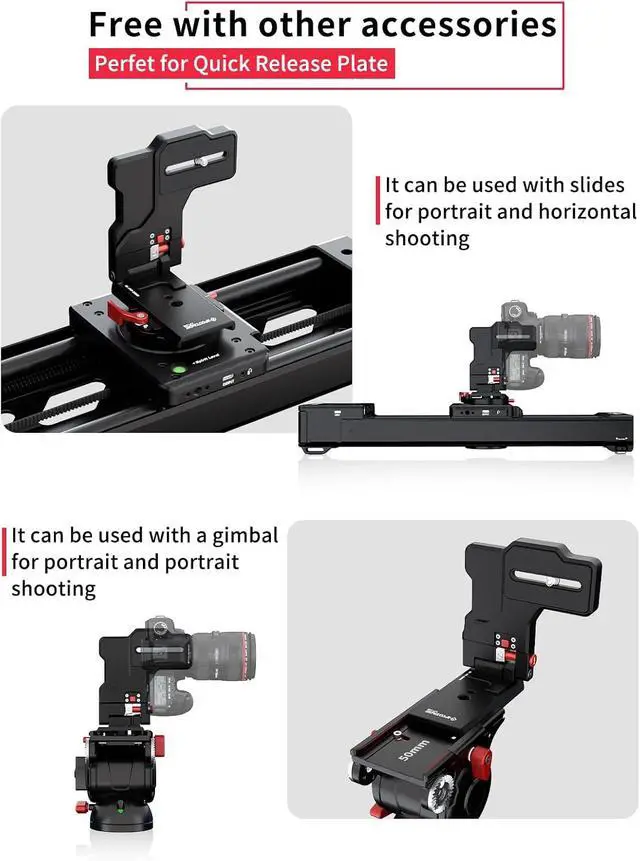 Alt view image 5 of 7 - LP-02 Camera L Bracket L Shape Quick Release Plate