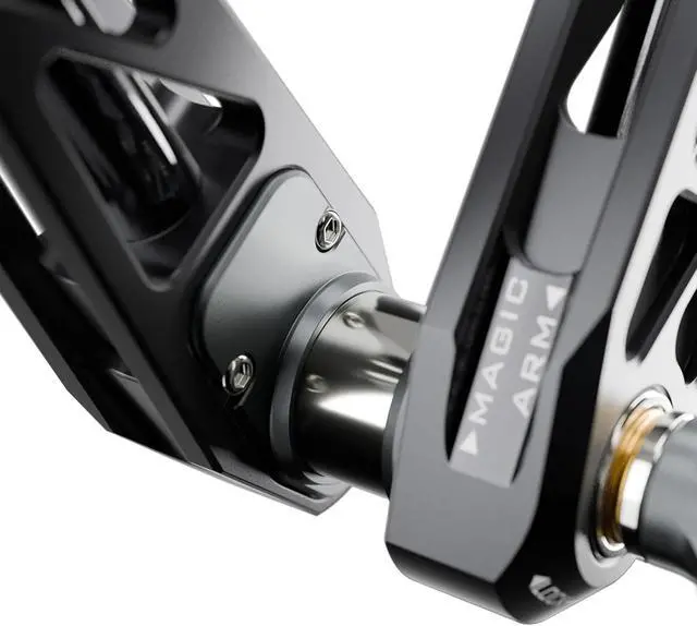 Alt view image 2 of 6 - MOFAGE Talos Damping Magic Arm 11 Inches Adjustable Friction Power Articulating Magic Arm with 1/4" & 3/8" Thread Screw for Field Monitor, Camera and Light, Maximum Load Capacity 5kg/11lbs (Black)