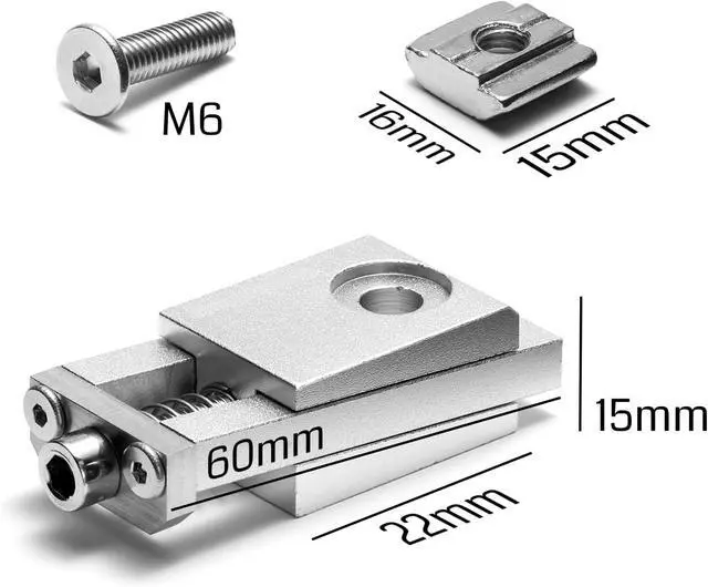 Alt view image 5 of 6 - 4PCS Upgrade Aluminum Mini Vise Clamp Toe Clamp, for Woodworking & Metalworking Milling Project, Size 2.2" x 0.9" x 0.8" (56 x 22 x 21mm), Low Profile