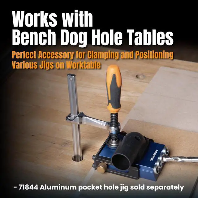 Alt view image 5 of 7 - Quick Screw Guide Rail Clamps for BOW XTENDER Fences, MFT Table, Track Saw Guide Rail System, 7 Capacity x 2-3/8 Throat Depth, 400lbs Clamping Force - 2PCs (71409)