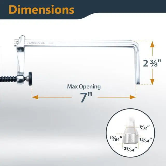 Alt view image 7 of 7 - Quick Screw Guide Rail Clamps for BOW XTENDER Fences, MFT Table, Track Saw Guide Rail System, 7 Capacity x 2-3/8 Throat Depth, 400lbs Clamping Force - 2PCs (71409)