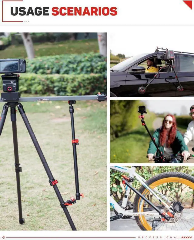 Alt view image 2 of 7 - Camera Slider Support Arm Stabilizer 32" Quick Release Mount