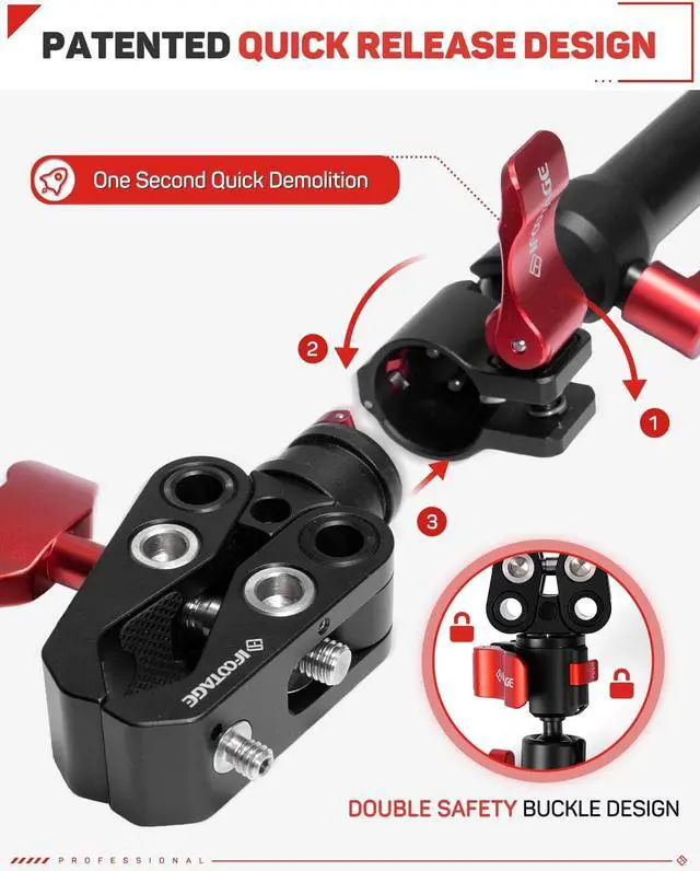 Alt view image 4 of 7 - Camera Slider Support Arm Stabilizer 32" Quick Release Mount