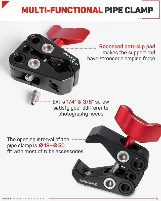 Alt view image 7 of 7 - Camera Slider Support Arm Stabilizer 32" Quick Release Mount
