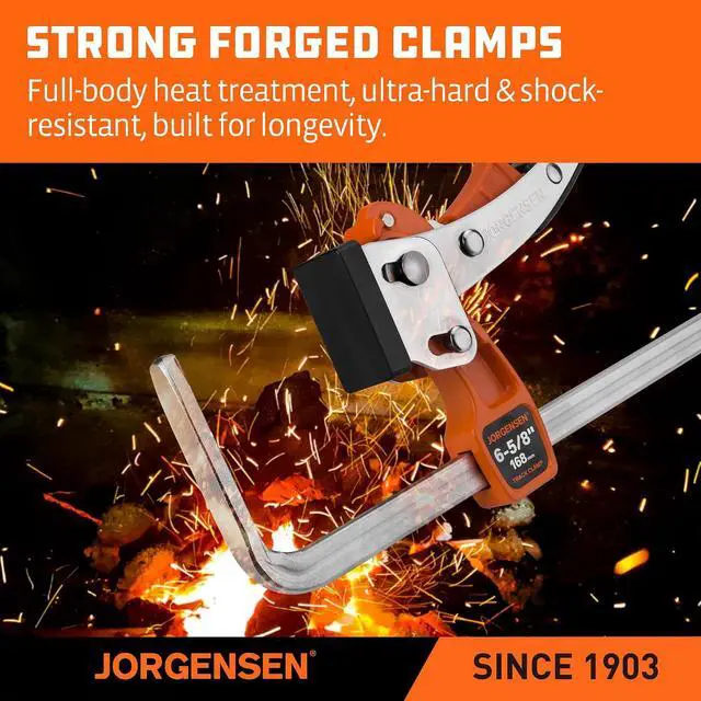 Alt view image 6 of 7 - 6-5/8" Ratcheting Table Clamps, Track Saw Clamps, 2-Pack