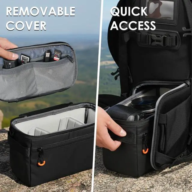 Alt view image 4 of 7 - Padded Camera Insert Bag Protective Framed DSLR Inner Case Organizer