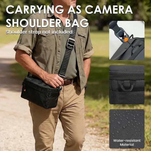 Alt view image 6 of 7 - Padded Camera Insert Bag Protective Framed DSLR Inner Case Organizer