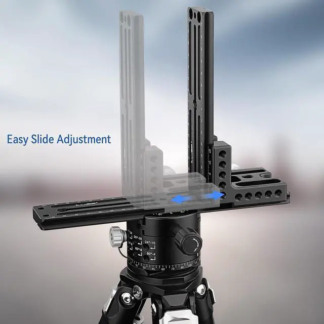 Alt view image 5 of 7 - CP-RA90 Right Angle Clamp 90 Degree Double Quick Release L Clamp with 1/4 Screw Thread for Arca Swiss RRS Benro Rail Plate Nodal Slide
