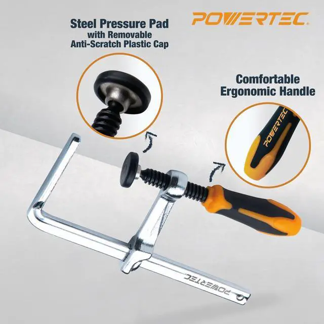 Alt view image 2 of 7 - Quick Screw Guide Rail Clamps for BOW XTENDER Fences, MFT Table, Track Saw Guide Rail System, 7 Capacity x 2-3/8 Throat Depth, 400lbs Clamping Force - 2PCs (71409)