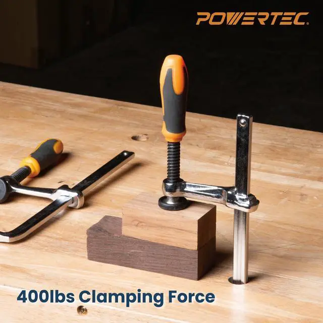 Alt view image 3 of 7 - Quick Screw Guide Rail Clamps for BOW XTENDER Fences, MFT Table, Track Saw Guide Rail System, 7 Capacity x 2-3/8 Throat Depth, 400lbs Clamping Force - 2PCs (71409)