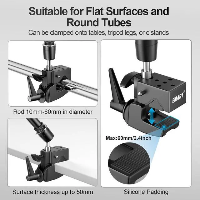 Alt view image 6 of 7 - 20" Heavy Duty Magic Arm Camera Mount with Super Clamp/Platform