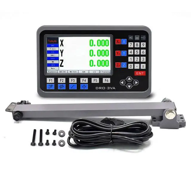 Alt view image 3 of 7 - Digital Readout 2 Axis 3 Axis DRO Display Linear Scale 100~1000mm Precision 5um for Bridgeport/Knee Milling Lathe EDM Mill Machine (3 Axis DRO-LCD)