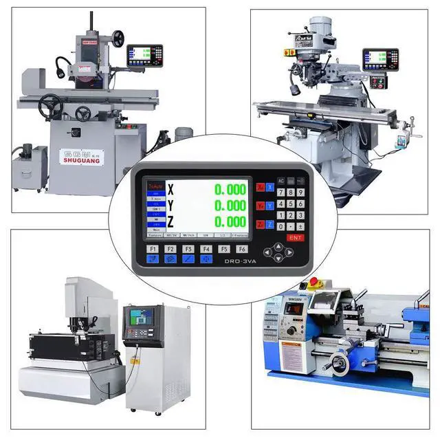 Alt view image 7 of 7 - Digital Readout 2 Axis 3 Axis DRO Display Linear Scale 100~1000mm Precision 5um for Bridgeport/Knee Milling Lathe EDM Mill Machine (3 Axis DRO-LCD)
